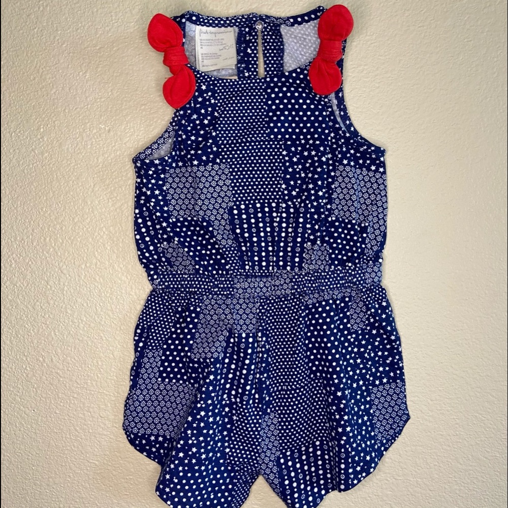 First Impressions Dot Printed Romper 6-9M